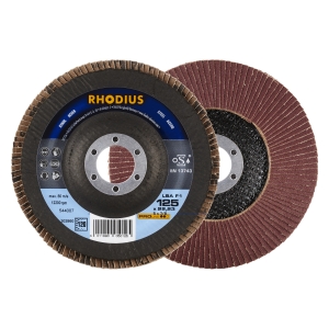10x Rhodius LSA F1 Fächerschleifscheibe Korn:120 Ã ̃125mm