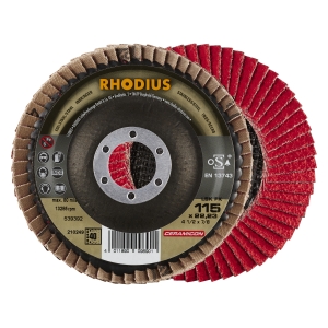 10x Rhodius LSK FK Fächerschleifscheibe Korn:40 Ã ̃115mm