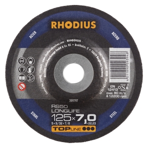 25x Rhodius RS66 Schruppschleifscheibe 125x7x22.23 mm