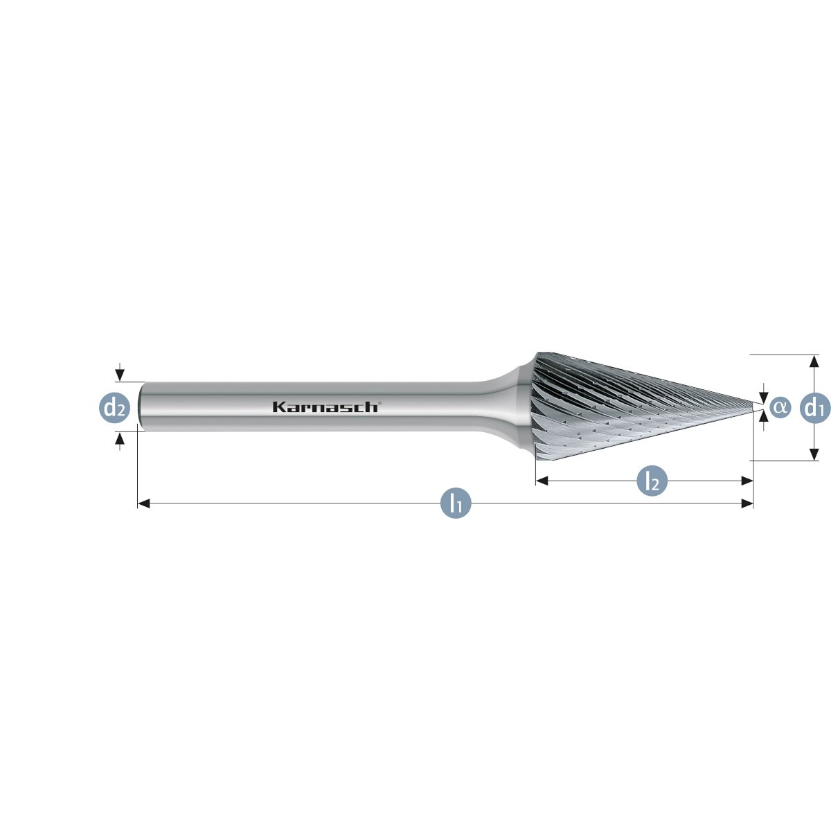 Frässtift - PFERD - Hartmetall - Schaft- 6 mm - Kugelform - für Titan